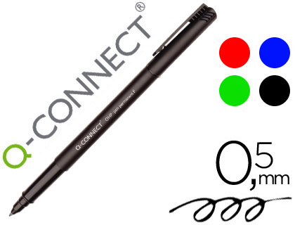 4 rotuladores retroproyección Q-Connect  punta super fina tinta colores
